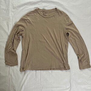 H&M Long Sleeve Shirt Beige- L